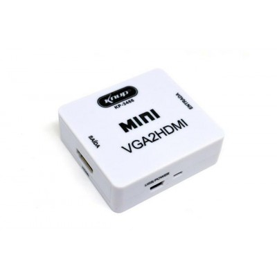 Conversor vga para hdmi + entrada de áudio p2 VGA2HDMI